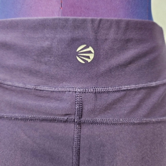 Impact Jillian Michaels Capri Activewear Leggings Purple and‎ Gray Women's Large - Picture 7 of 9